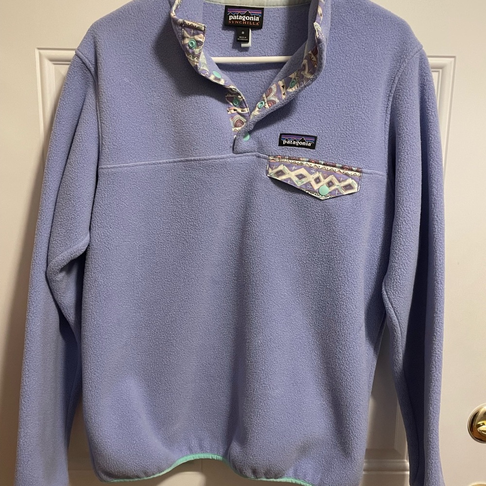 Patagonia Purple Fleece Pullover Sweater